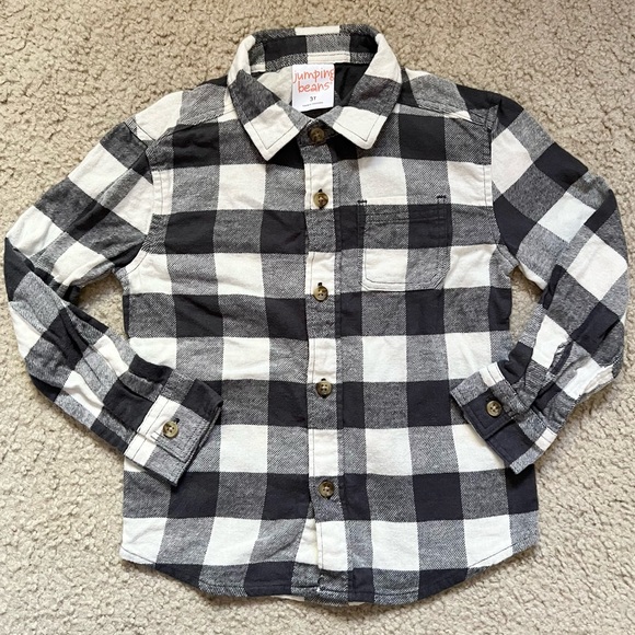 Jumping Beans 3T Plaid Flannel Shirts - set of 2 shirts. - Picture 3 of 4